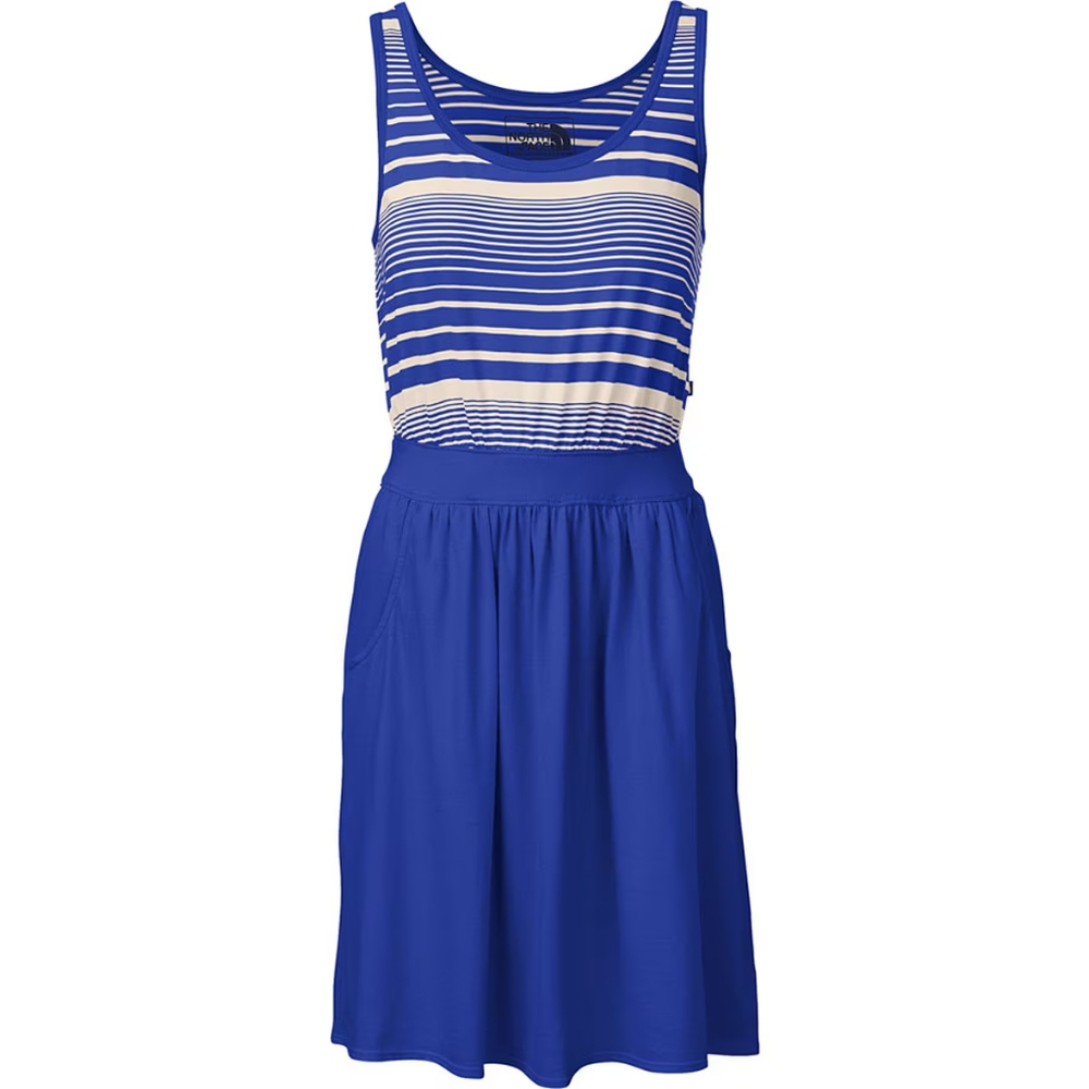 The North Face Blue and White High Low Dress